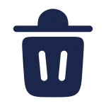 Trash Bin Minimalistic SVG Icon